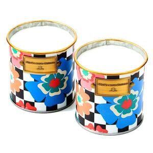 Brand New Mackenzie-Childs Dolce Vita Small Citronella Candles, Set of 2